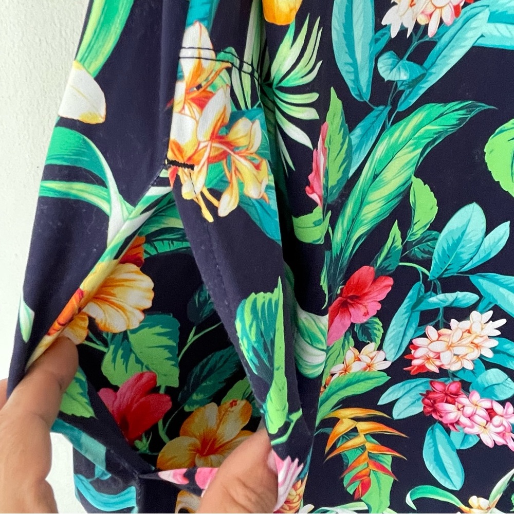 Tommy Bahama blue tropi- calling spa covers up dress size L - Picture 5 of 13